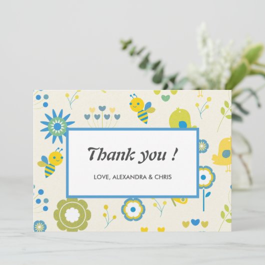 Bedankt mama om Baby shower te worden (Staand voorkant)