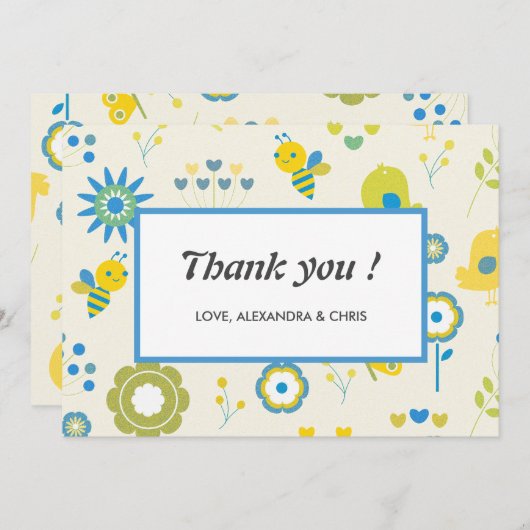 Bedankt mama om Baby shower te worden (Voorkant / Achterkant)