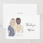 Bedankt mama op mijn trouwdag. kaart (Voorkant / Achterkant)
