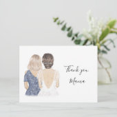 Bedankt mama op mijn trouwdag. kaart (Staand voorkant)