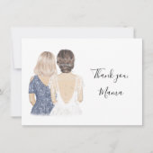 Bedankt mama op mijn trouwdag. kaart (Voorkant)