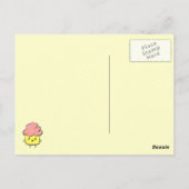 Bedankt mama - Schattigee cupcake en roze oven Briefkaart (Achterkant)