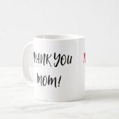 Bedankt mama typografie koffiemok (Voorkant links)