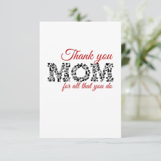 Bedankt mama voor alles wat je doet (Staand voorkant)