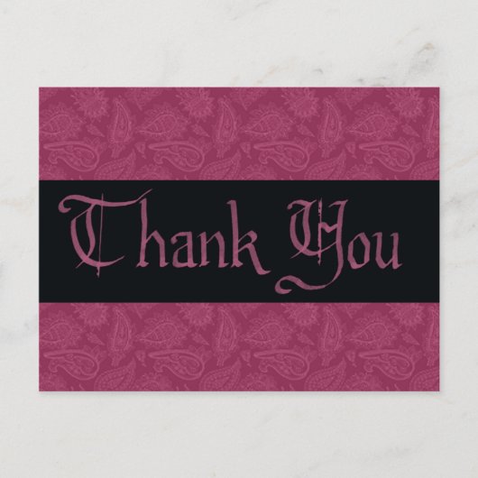 Bedankt Masquerade Briefkaart (Voorkant)