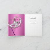 Bedankt Masquerade Mask Sweet 16 Party Pink (Binnen)