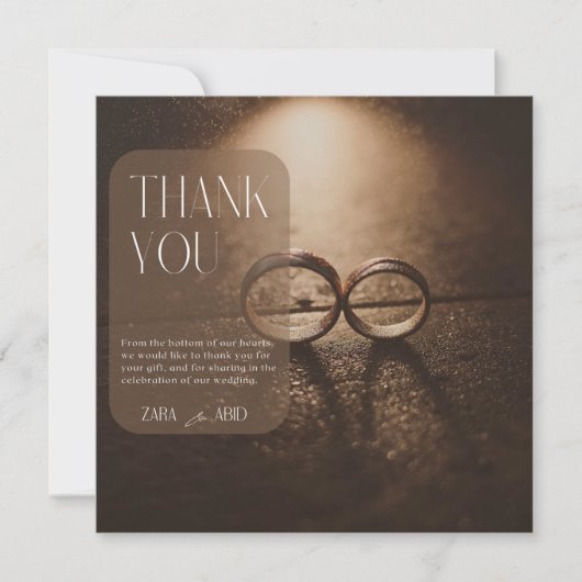 Bedankt massage Love's Eternal Promise kaart (Voorkant)