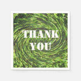 Bedankt Meal Green Swirl Abstract Bedankt Servet