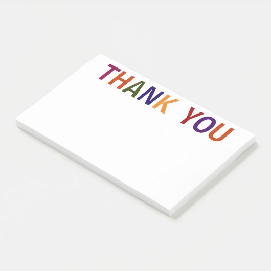 Bedankt Meerkleurig 10 x 6 Post-it® Notes (Schuin)