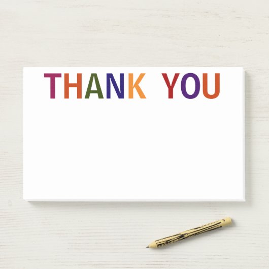 Bedankt Meerkleurig 10 x 6 Post-it® Notes (Op bureau)