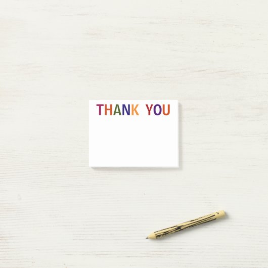 Bedankt Meerkleurig 4 x 3 Post-it® Notes (Op bureau)