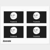 Bedankt Meme - Rechthoek Zwart Stickers (Vel)