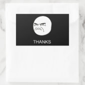 Bedankt Meme - Rechthoek Zwart Stickers (Tas)