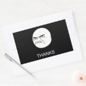 Bedankt Meme - Rechthoek Zwart Stickers (Envelop)