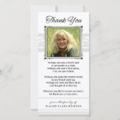 Bedankt Memorial White & Gray Fotokaart (Voorkant)