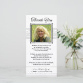 Bedankt Memorial White & Gray Fotokaart (Staand voorkant)