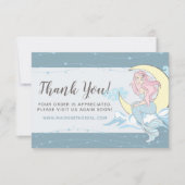 Bedankt Mermaid Moon & Stars Mystical Siren Kaart (Voorkant)