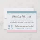 Bedankt Mermaid Moon & Stars Mystical Siren Kaart (Achterkant)