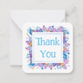 Bedankt met Blue Desserts Notitiekaartje