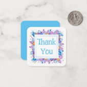 Bedankt met Blue Desserts Notitiekaartje (Voorkant / Achterkant in situ)