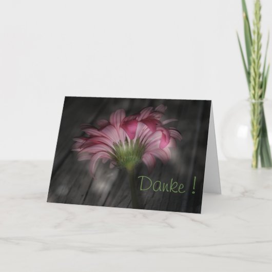 Bedankt met een bloem kaart (Voorkant)
