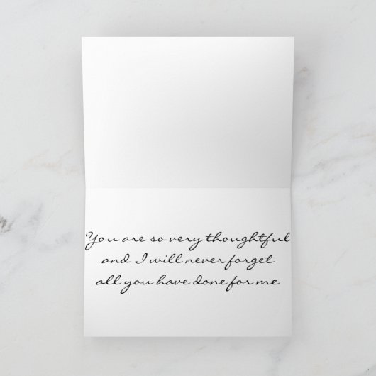 "BEDANKT" MET EEN HARTELIJKE BOODSCHAP BEDANKKAART (Binnen)