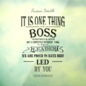 bedankt met een persoonlijk boog-uittredingsbord raamsticker (Vel 3)