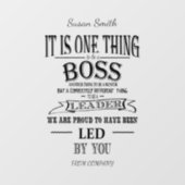 bedankt met een persoonlijk boog-uittredingsbord raamsticker (Vel)