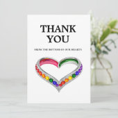 🌈 Bedankt met foto Verstrengeld in trots (Staand voorkant)