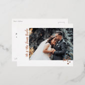 Bedankt met harten bruiloft foto Folie Briefkaart (Voorkant / Achterkant)