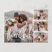 Bedankt met ketting | Weddenfoto collage Hartelijk Briefkaart (Voorkant)