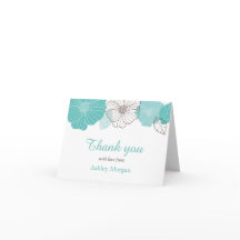Bedankt met liefde Elegante Chic Mint Green Floral
