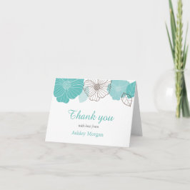 Bedankt met liefde Elegante Chic Mint Green Floral