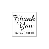 Bedankt met naam, simpel rubberstempel (Afrduk)