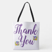 Bedankt met Pansies | Tote Bag (Voorkant)
