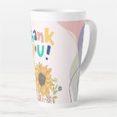 Bedankt! met zonnebloem latte mok (Rechterhoek)