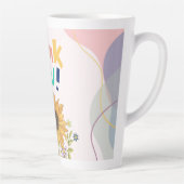 Bedankt! met zonnebloem latte mok (Rechts)