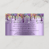 Bedankt Meup Brow Eyelash Drivers Paarse Holograaf Visitekaartje (Achterkant)