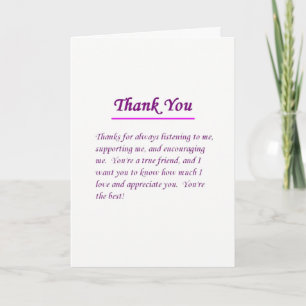 BEDANKT MIJN ***LEVENSLANG EN BESTE VRIENDELIJKE V