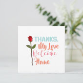 Bedankt Mijn liefde Welkom thuis Kaart (Staand voorkant)