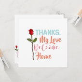 Bedankt Mijn liefde Welkom thuis Kaart (Voorkant / Achterkant in situ)