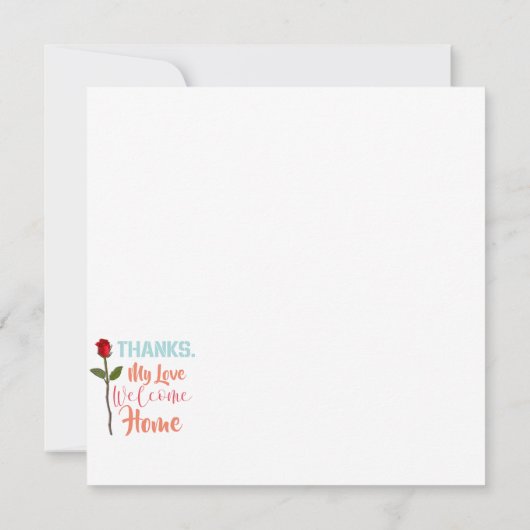 Bedankt Mijn liefde Welkom thuis Kaart (Achterkant)