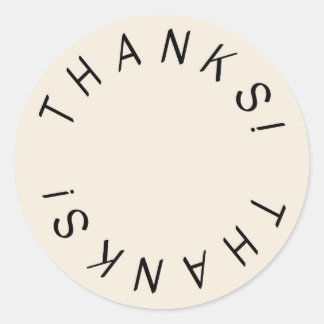 Bedankt! Minimaal eenvoudig ontwerp dank u Sticker