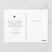 Bedankt Minimal Photo Collage Baby shower Briefkaart (Achterkant)