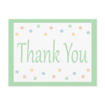 Bedankt Mint Green en White Polka Dots