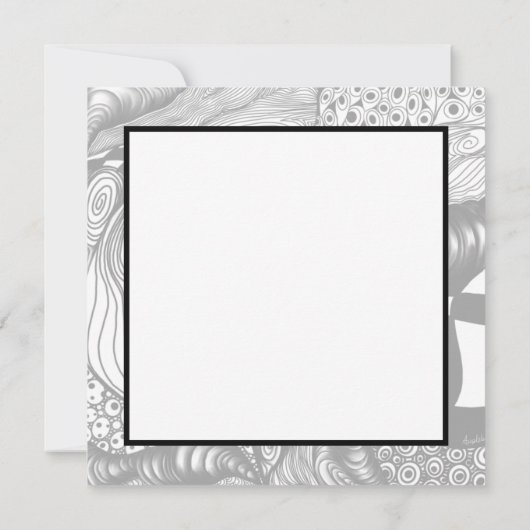 Bedankt Modern elegant zwart-wit met foto (Achterkant)