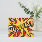 BEDANKT Modern Fun Gepersonaliseerde Spraakbel Aankondigingskaart (Staand voorkant)