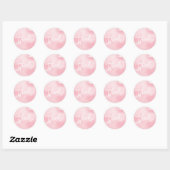 BEDANKT modern handgeschreven blush roze waterverf Ronde Sticker (Vel)