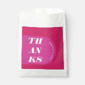 Bedankt Modern Minimal Bright Pink Retro Arch Bedankzakje (Voorkant)