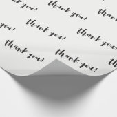 BEDANKT MODERN MINIMAL stijlvol chique zwart wit Cadeaupapier (Hoek)